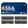 659A Toner Cartridges Compatible with HP W2010A W2011A W2012A W2013A Replacement for HP Enterprise Flow MFP M776 M856x M856dn M776z M776dn M776zs Printer (4-Pack, Black Cyan Magenta Yellow)