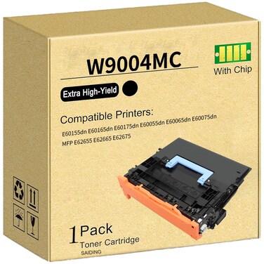 SAIDING W9004MC Toner Cartridges Black Remanufactured The New Chip Replacement for Managed E60155dn E60165dn E60175dn E60055dn E60065dn E60075dn MFP E62655 E62665 E62675 Printer