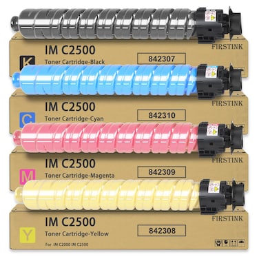 FIRSTINK High Yield IM C2000 IM C2500 Toner Cartridges 842307 842308 842309 842310 IMC2000 IMC2500 Toner Cartridge Compatible for IM C2000 IM C2500 IMC2500 IMC2000 Printer