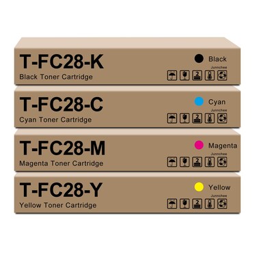 Junnchee T-FC28 T-FC28-K T-FC28-C T-FC28-M T-FC28-Y Toner Cartridge Compatible with T-FC28 TFC28 E-Studio 2330C 2820C 3520C 4520C 2830C 3530C Printer