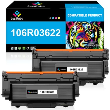LeciRoba 106R03622 High-Capacity Toner Cartridge Replacement for Xerox 106R03622 for Xerox Phaser 3330 WorkCentre 3335 3345 Series Printer (8.5K Page Yield, Black, 2 Pack)