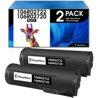 MasaiMara 106R02722 106R02720 (14,100 Pages) Toner Cartridge Replacement for Xerox Phaser 3610 3610N 3610DN 3610DNW WorkCentre 3615 3615DN 3615DNW M455 P455 Printer (Black, 2 Pack)