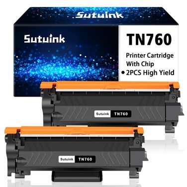 MFC-L2690dw Toner for Brother (Compatible TN-760 TN-730 Toner Cartridge) Replacement for TN730 TN760 Use for Brother MFC-L2690DW MFC-L2710DW HL-L2370DW HL-L2390DW MFC-L2750DW DCP-L2550DW (2 Black)