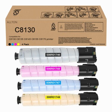 High Capacity Xerox Altalink C8130 Toner Cartridge 006R01746 006R01747 006R01748 006R01749 Toner Replacement for Xerox AltaLink C8130 C8135 C8145 C8155 C8170 Printers(4-Pack)