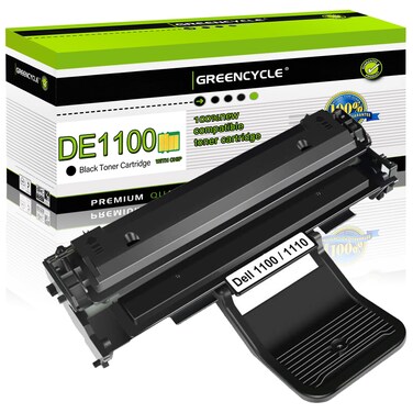greencycle 1 Pack Toner Cartridge Replacement Compatible for Dell 1100 De1110 (310-6640 310-7660) Laser Printer (Black)