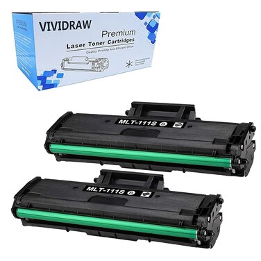 VIVIDRAW MLT-D111S Toner Cartridge Replacement for D111S MLT-D111S 111S Work for Xpress SL-M2020 SL-M2020W SL-M2022 SL-M2022W SL-M2070 SL-M2070W SL-M2070F SL-M2070FW (2 Black)