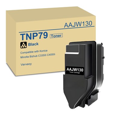 Verveoy TNP79 TNP-79 TNP79K TNP-79K AAJW130 High Yield Black Toner Cartridge 14,000 Pages Replacement for Konica Minolta TNP79K TNP-79K Black Toner for Bizhub C3350i C4050i Printer (1-Pack, Black)