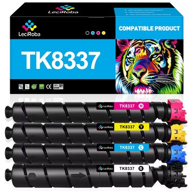 LeciRoba Compatible TK8337 Toner Cartridges Replacement for Kyocera TK-8337 1T02RL0US0 1T02RLCUS0 1T02RLBUS0 1T02RLAUS0 for Kyocera TASKalfa 3252ci 3253ci Printer (1 Black 1 Magenta 1 Cyan 1 Yellow)