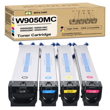 W9050MC Toner Cartridge High Capacity Replacement for HP W9050MC W9051MC W9052MC W9053MC Toner use for Color Managed MFP E87640 E87650 E87660 Printer