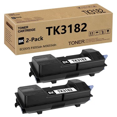 UEESLH TK 3182 TK3182 Toner Cartridge Replacement for Kyocera TK3182 TK-3182 for ECOSYS M3655idn ECOSYS P3055dn Printers 21,500 Pages 2 Pack