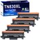 TN830XL TN830 XL/V/R Toner Compatible Replacement for Brother TN830XL TN-830 XL TN830 Black for HL-L2460DW DCP-L2640DW LMFC-L2820DW L2820DWXL 2405W L2400D L2480DW Toner TN830 XL/V/R,4P