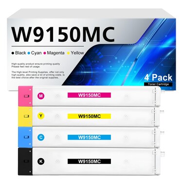 W9150MC Toner Cartridge Replacement for HP W9150MC W9151MC W9152MC W9153MC Toner for Color Managed MFP E78625dn E78630dn E78635dn Printers (4 Pack)