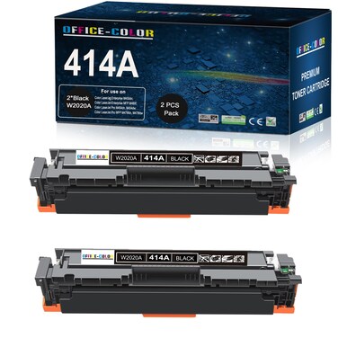 2 Pack Replacement for HP 414A Black Toner Cartridge W2020A for HP Color Laser Pro MFP M479fdw M454dw M454dn M479fdn Toner Printer Ink