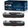 2 Pack Replacement for HP 414A Black Toner Cartridge W2020A for HP Color Laser Pro MFP M479fdw M454dw M454dn M479fdn Toner Printer Ink