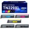 TN229XL TN229 XL /V Toner Cartridge High Yield 5-Pack with Chip Compatible for Brother TN229 TN229XL Toner Cartridges MFC-L3720CDW L3780CDW HL-L3280CDW L3220CDW L3300CDW Printers Ink TN-229XL TN229XXL