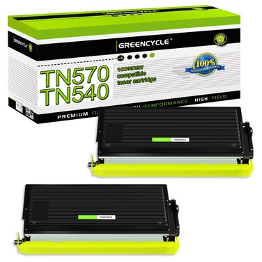 greencycle 2 Pack TN570 high Capacity Toner Cartridge Replacement Compatible for Brother TN-570 TN540 TN-540 Work with HL-5140 5170N MFC-8220 8440 8840 8840DN MFC-8640D DCP-8040 8045D Laser Printer