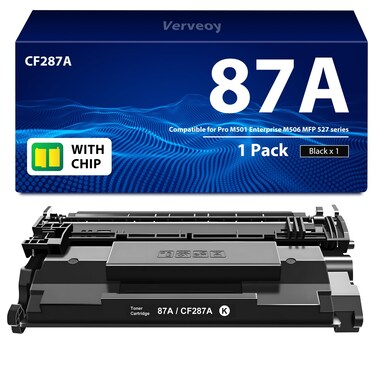 87A CF287A Black Toner Cartridge Compatible with HP 87A CF287A 87X CF287X Toner Replacement for HP Enterprise M501 M501n M501dn M506 M506n M506dh MFP M527 M527c M527f M527z Printer(1-Pack, Black)