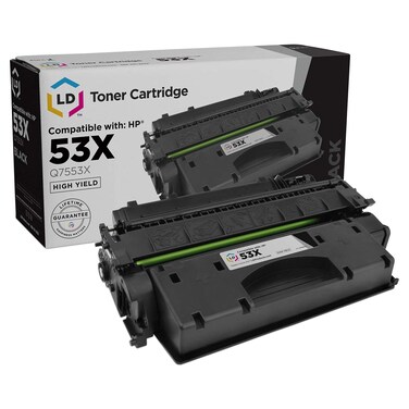 LD Products Compatible Toner Cartridge Replacement for HP 53X Q7553X High Yield (Black) for use in HP Printer Laserjet P2015, P2015d, P2015dn, P2015x, M2727 MFP, M2727nf MFP, &amp; M2727nfs MFP