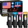 Cartlee Compatible Toner Cartridges Replacement for Xerox Phaser 6510 6510/dni 6510/dn 6510/n Workcentre 6515 6515/dni 6515/dn 6515/n High Yield Laser Printer Ink 1 Black, 1 Cyan, 1 Magenta, 1 Yellow