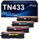 PANINK Compatible TN433 TN-433 Toner Cartridge 4 Pack Replacement for Brother TN433 TN 433 TN431 TN-431 TN433BK for MFC-L8900CDW HL-L8360CDW HL-L8360CDWT HL-L8260CDW MFC-L8610CDW Printer(4 Pack)