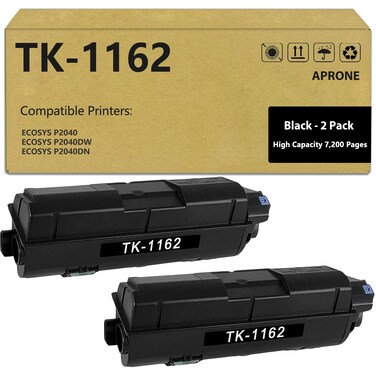 APRONE TK1162 TK-1162 Toner Cartridge Compatible with ECOSYS P2040 P2040DW P2040DN Printer 7,200 Pages Extra High Capacity (Black,2-Pack)