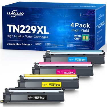 TN229XL Toner Cartridge Compatible Replacement for Brother TN229 Toner Works for Brother MFC-L3780CDW HL-L3280CDW HL-L3220CDW MFC-L3720CDW HL-L3295CDW HL-L3300CDW HL-L8245CDW Printers (4 Pack)