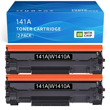 W1410A Toner Cartridge Compatible for HP 141A Black Laserjet Toner Cartridge with Chip 2 Pack for HP Laserjet M110W Toner Cartridges