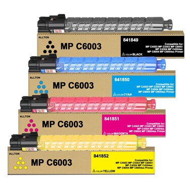 Allton MP C6003 Toner Cartridge 841849 841852 841851 841850 Toner Cartridge Replacement for Ricoh MP C6003 MP C4503 MP C5503 MP C6004 MP C4504 MP C5504 MP C4504ex MP C6004ex MP C6503 Printer(4-Pack)