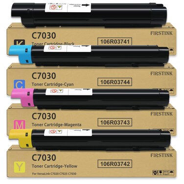 High Capacity VersaLink C7020 C7025 C7030 Toner Cartridge 106R03741 106R03742 106R03743 106R03744 Toner Set Replacement for Xerox VersaLink C7020 C7025 C7030 Printer(4-Pack)