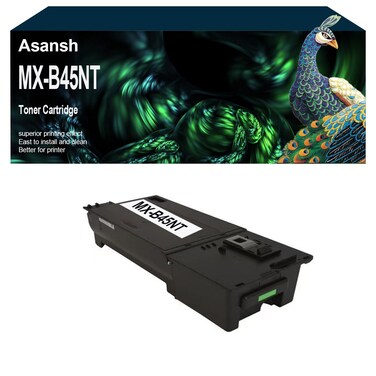ASANSH Remanufactured MX-B45NT MXB45NT Black Toner Cartridge Works for Sharp MX-B350P MX-B350W MX-B450P MX-B450W MX-B355W MX-B455W MX-B376W MX-B476W Printers (1-Pack)