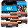 LeciRoba Compatible 48A Black Toner Cartridge for HP 48A CF248A for HP Laserjet Pro MFP M15w M29w M28w M15a M15 M14 M17 M28 M31 M31w M28a M29a M30w M16a M16w Printer Black Toner, 4-Pack