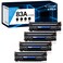 83A CF283A Black Toner Cartridge Compatible Replacement for HP 83A CF283A 83X CF283X for HP Laserjet Pro MFP M125nw M201dw M225dw M255dn M201n, 4-Pack