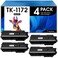 MasaiMara (7,200 Pages Compatible Toner Cartridges Replacement for Kyocera TK1172 TK 1172 TK-1172 1T02S50USO for Kyocera M2040dn M2540d M2540dne M2540dnw M2540dw M2640idw Printer (Black, 4-Pack)