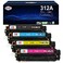 4 Pack Replacement for HP 312A Toner Cartridges for HP Laserjet Pro MFP M476dn M476dw M476nw Printer Ink (Black, Cyan, Magenta, Yellow)