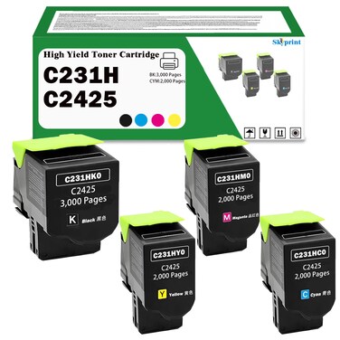SkyPrint High Yield C2425 C2325 C2535 MC2325 MC2425 MC2535 MC2640 Toner Cartridge Replacement for C231HK0 C231HC0 C231HM0 C231HY0
