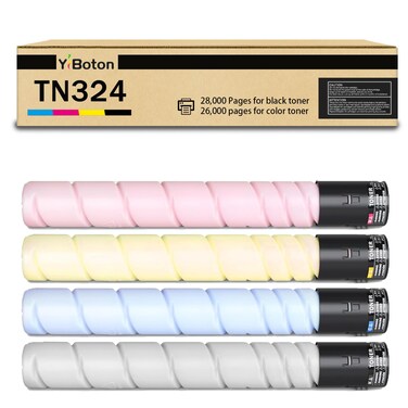 High Yield TN512 TN324 TN513 TN514 TN515 TN516 Toner Cartridge Compatible for Konica Minolta Bizhub C458 C558 C658 for C258 C308 C368 C454 C554 Printers (Black Cyan Magenta Yellow)