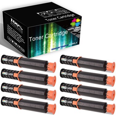Green Toner Supply 8-Pack 143A   W1143A Compatible Toner Reload kit Replacement for HP 143AD 8xBlack for HP Neverstop Laser 1001nw MFP 1202w 1202nw Printer