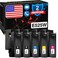 Cartlee Compatible Toner Cartridges Replacement for Dell E525DW E525W 525W 525 525DW DPV4T H3M8P Color High Yield Laser Printers Ink (2 Black, 1 Cyan, 1 Magenta, 1 Yellow)