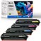 206A Toner Cartridges 4 Pack with chip: Compatible Replacement for HP 206A Toner Cartridge for HP Color LaserJet Pro MFP M283 M283fdw M283cdw Pro M255 M255dw W2110A Set (Black Cyan Yellow Magenta)