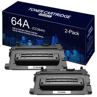 64A CC364A Black Toner Cartridge Compatible 64A CC364A Toner Replacement for HP P4014n P4014dn P4015n P4015dn P4015tn P4015x P4515n P4515tn P4515x (2 Pack).
