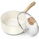 MICHELANGELO Saucepan with Lid, Nonstick 3 Quart Sauce Pan with Granite Coatings, Small Pot with Lid, Stone Sauce Pan 3 Quart, Sauce Pot