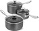 MICHELANGELO Sauce Pans with Lids, Granite Saucepan Set of 3, 1.5Qt &amp; 2Qt &amp; 3Qt Nonstick Small Pots with Non-Toxic Coating, All Cooktops Compatible