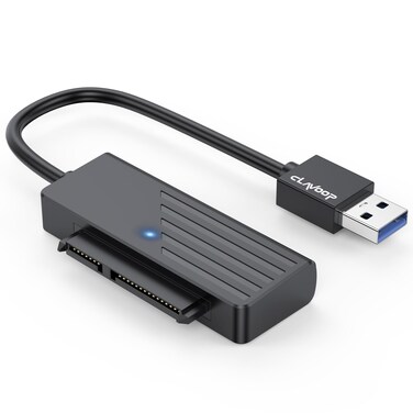CLAVOOP SATA to USB 3.0 Adapter, USB A to 2.5 inch SSD SATA External Hard Drive Converter Cable with 5Gbps Data Transfer