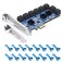 16 Port PCIe SATA Card, SATA3.0 Expansion Card, X1, with 16 SATA Cable, Support SSD and HDD