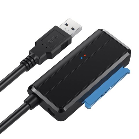 Cablecc Angled SATA 22 Pin to USB3.0 Adapter Cable for 2.5&quot; 3.5inch Hard Disk Drive SSD for Desktop Laptop