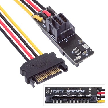 xiwai Hard Disk Drive Converter SFF-8643 PCI-E 4.0 Female to SFF-8639 U.2 U.3 NVME PCIe PCI-Express SSD Adapter Card with SATA 5V+12V Power Cable for Mainboard