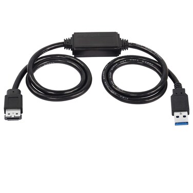 XMSJSIY USB to eSATA Adapter Cable 5Gbps USB 3.0 to Power eSATA Converter Cable 5V for HDD/SSD/ODD Laptop PC - 3 ft/1M