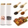 MEHIDFY Electric Salt and Pepper Grinder Set, 2 Pack Salt and Pepper Grinder Battery Operated, One-Handed Automatic Salt and Pepper Mill Grinder with LED Light, Adjustable Coarseness (White)