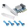 ipolex PCIe SATA Card 4 Port with 4 SATA Cables and Low Profile Bracket, 6Gbps SATA3.0 Controller PCI Express Expansion Card, X2, Support 4 SATA 3.0 Devices