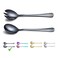 Black Salad Server Set, Berglander Stainless Steel Salad Serving Set With Titanium Black Plating, Salad Servers, Salad Spoon, Salad Fork, Pack of 2 (Shiny Black)